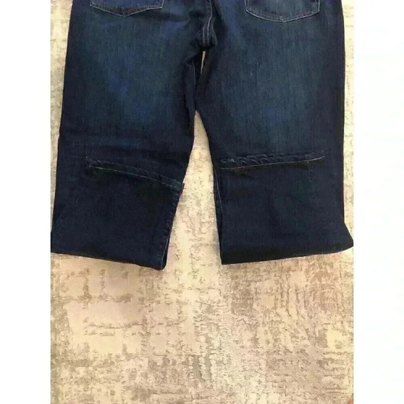 Lands End Square Rigger Mens 37x28 Blue Jeans Whiskers Bootcut - Picture 6 of 6